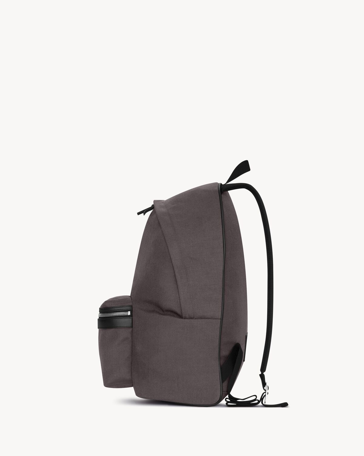 CITY BACKPACK IN NYLON CANVAS AND LEATHER - 3