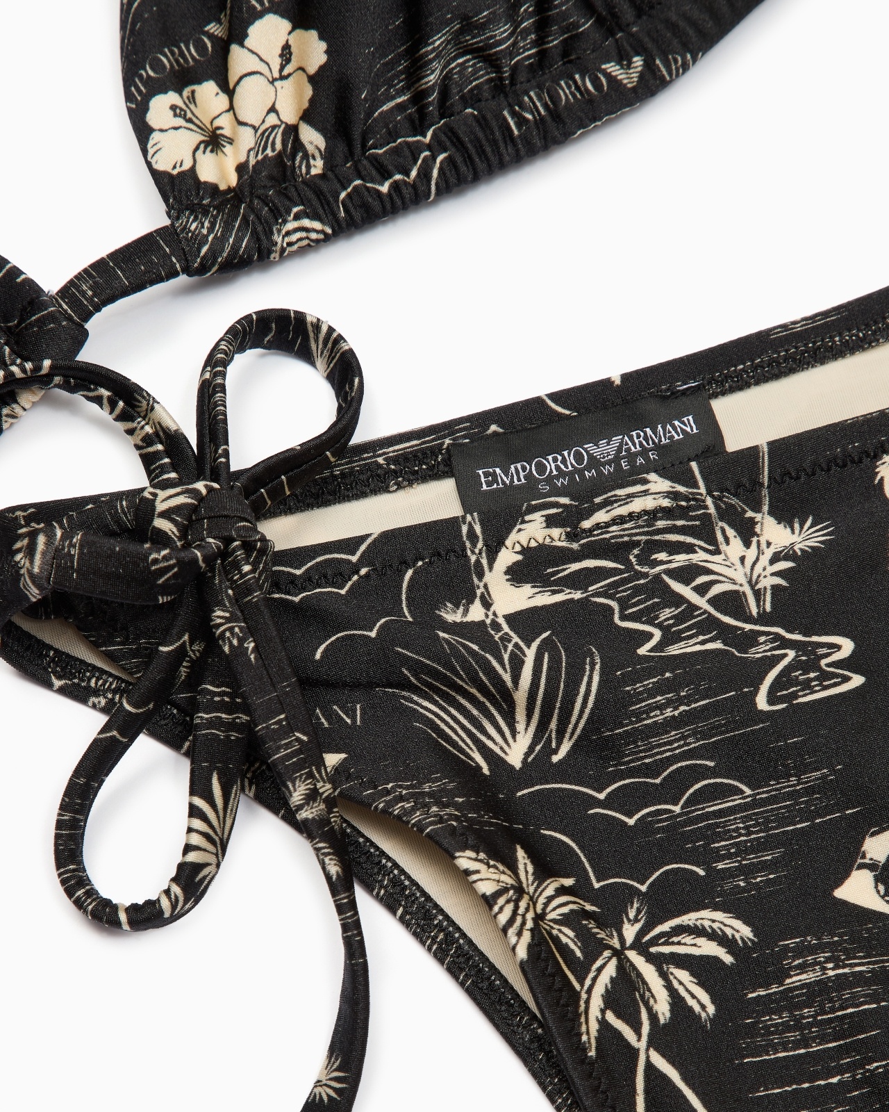 LOGOMANIA-PRINT PADDED TRIANGLE BIKINI - 4