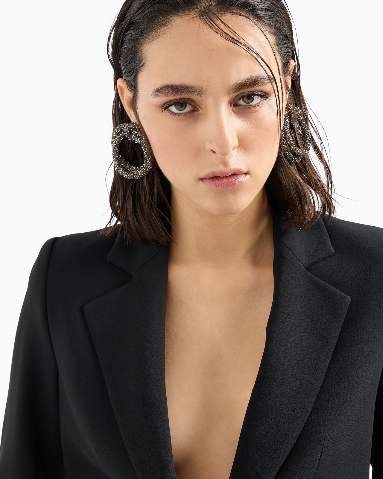 Cady crêpe jacket with lapels - 5