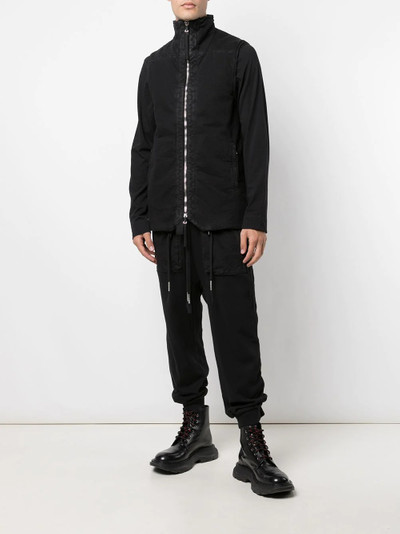 Boris Bidjan Saberi padded zip-up gilet outlook