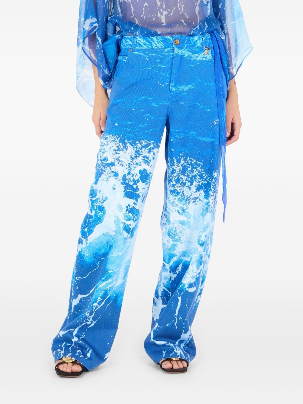 graphic-print trousers - 2