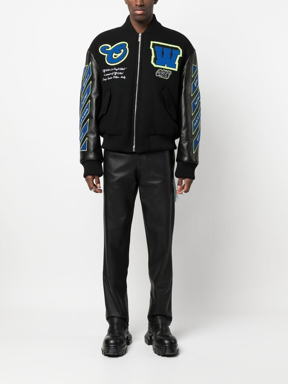 logo-patch varsity jacket - 3