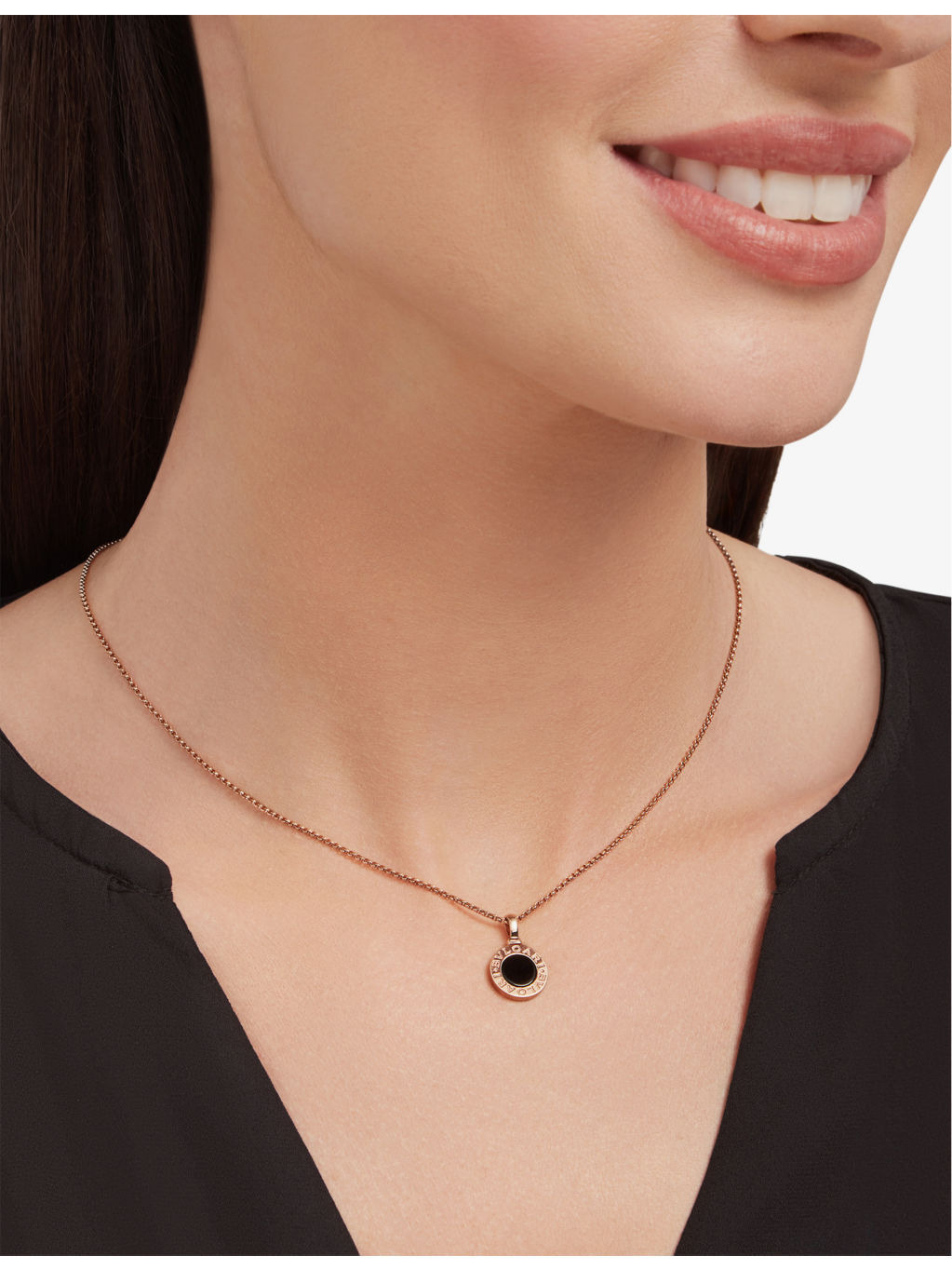 BVLGARI BVLGARI 18ct rose-gold and onyx necklace - 5