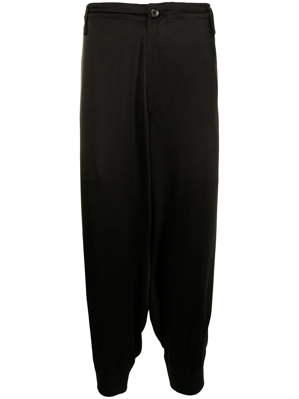 embroidered silk tapered trousers - 1