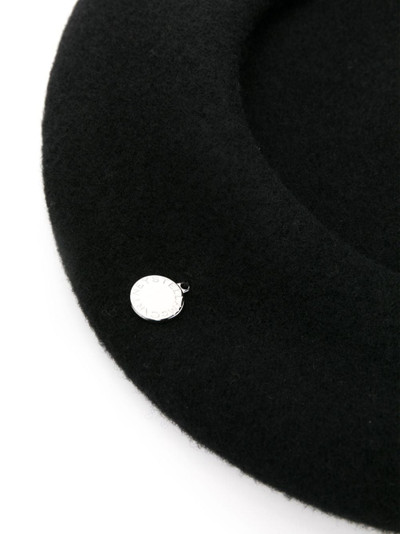 Stella McCartney logo-plaque wool beret outlook