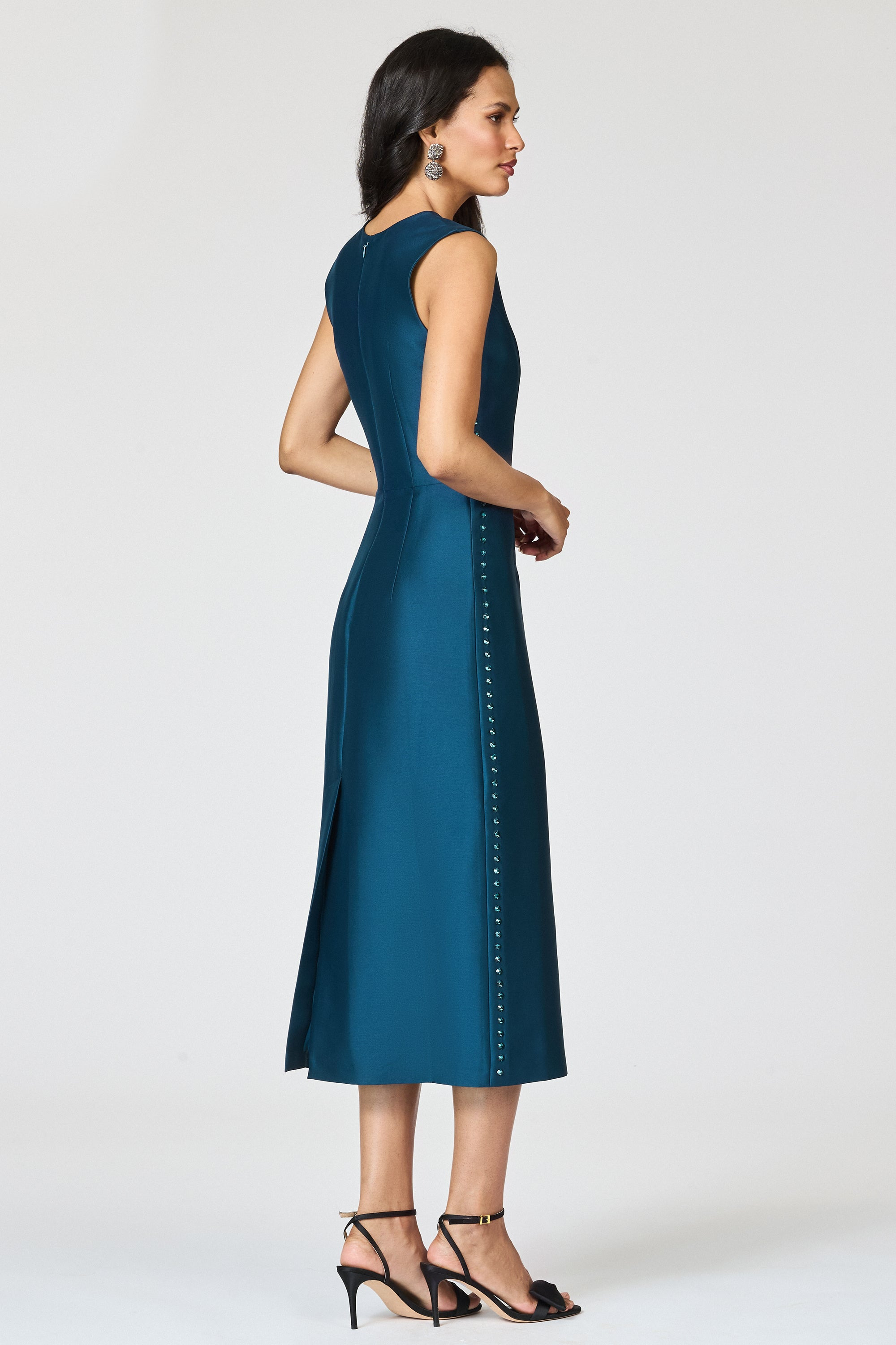 ALBA DRESS - BOTTLE GREEN - 3