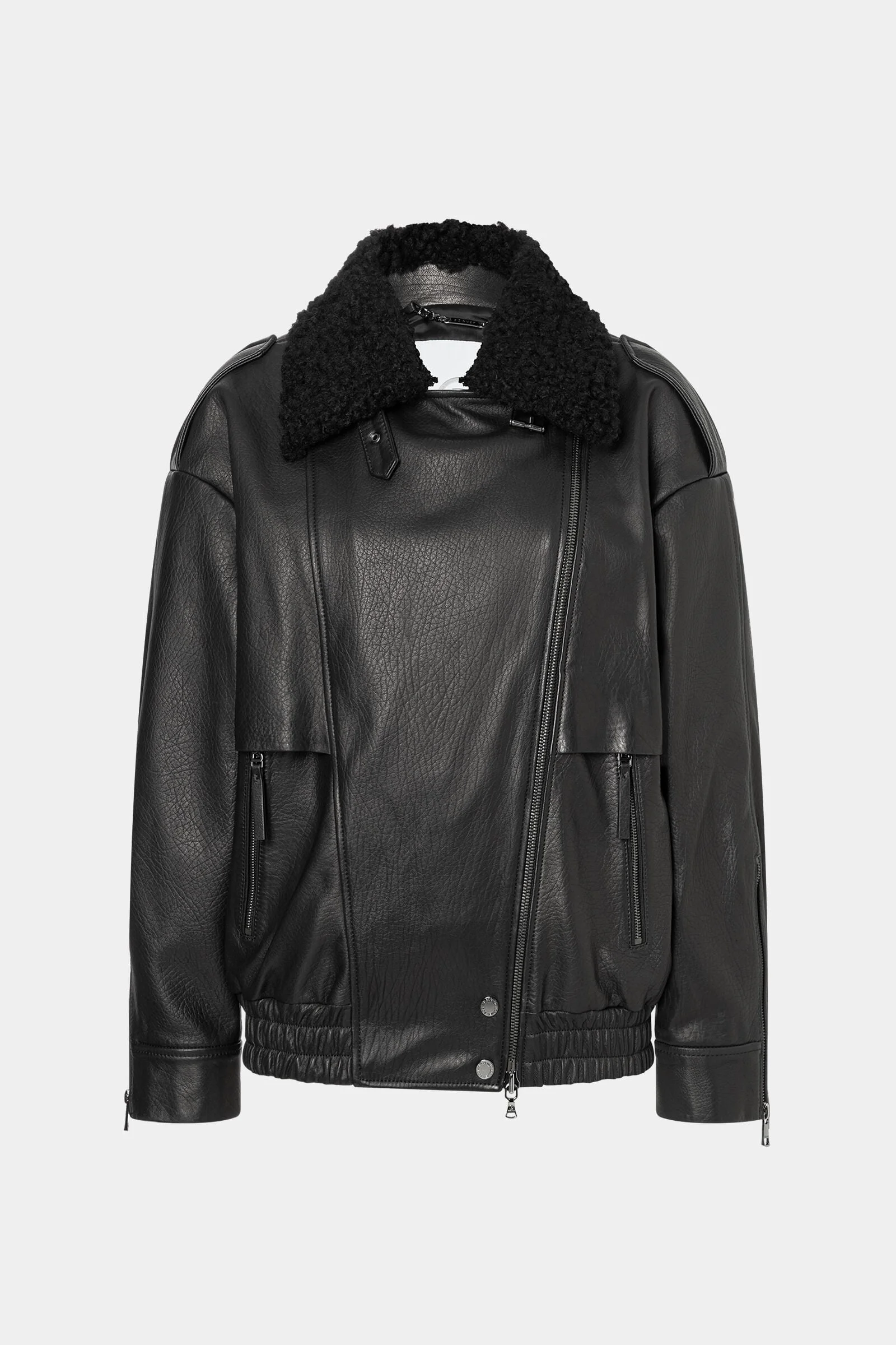 Leah Biker Jacket in Black - 1