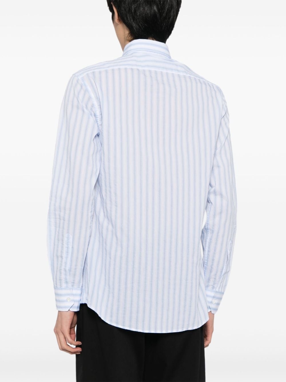 striped poplin shirt - 4
