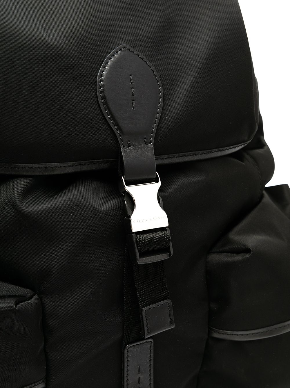 leather trim backpack - 4