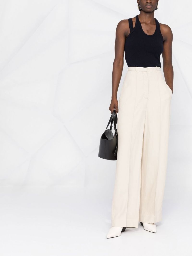 high-waisted wide-leg trousers - 2