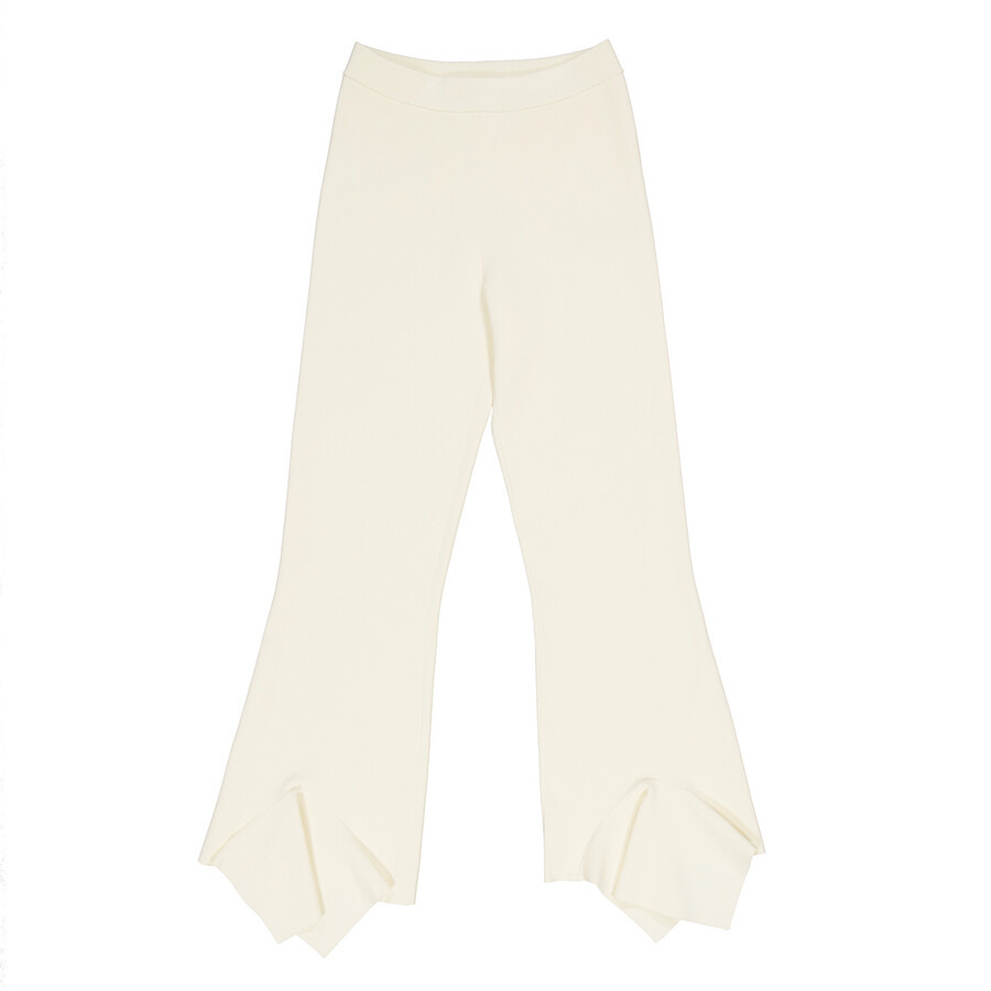 Stella McCartney Ladies Yellow High Waist Flared Ruffled Pants - 5