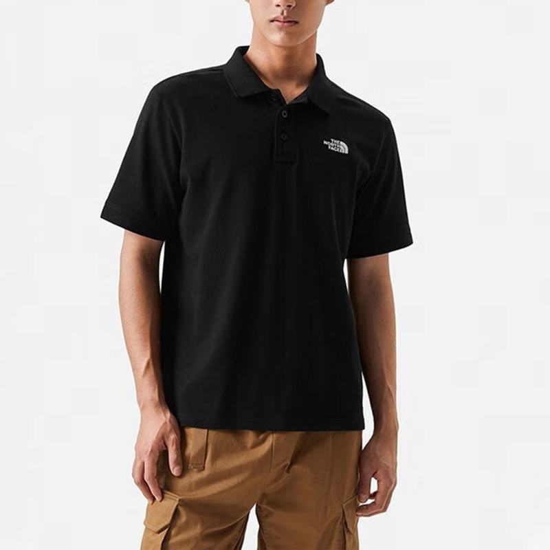 THE NORTH FACE Tonal Logo Pique Polo Shirt 'Black' NFOA7WE8-JK3 - 1