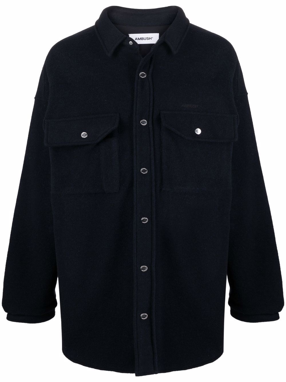 press-stud shirt jacket - 1