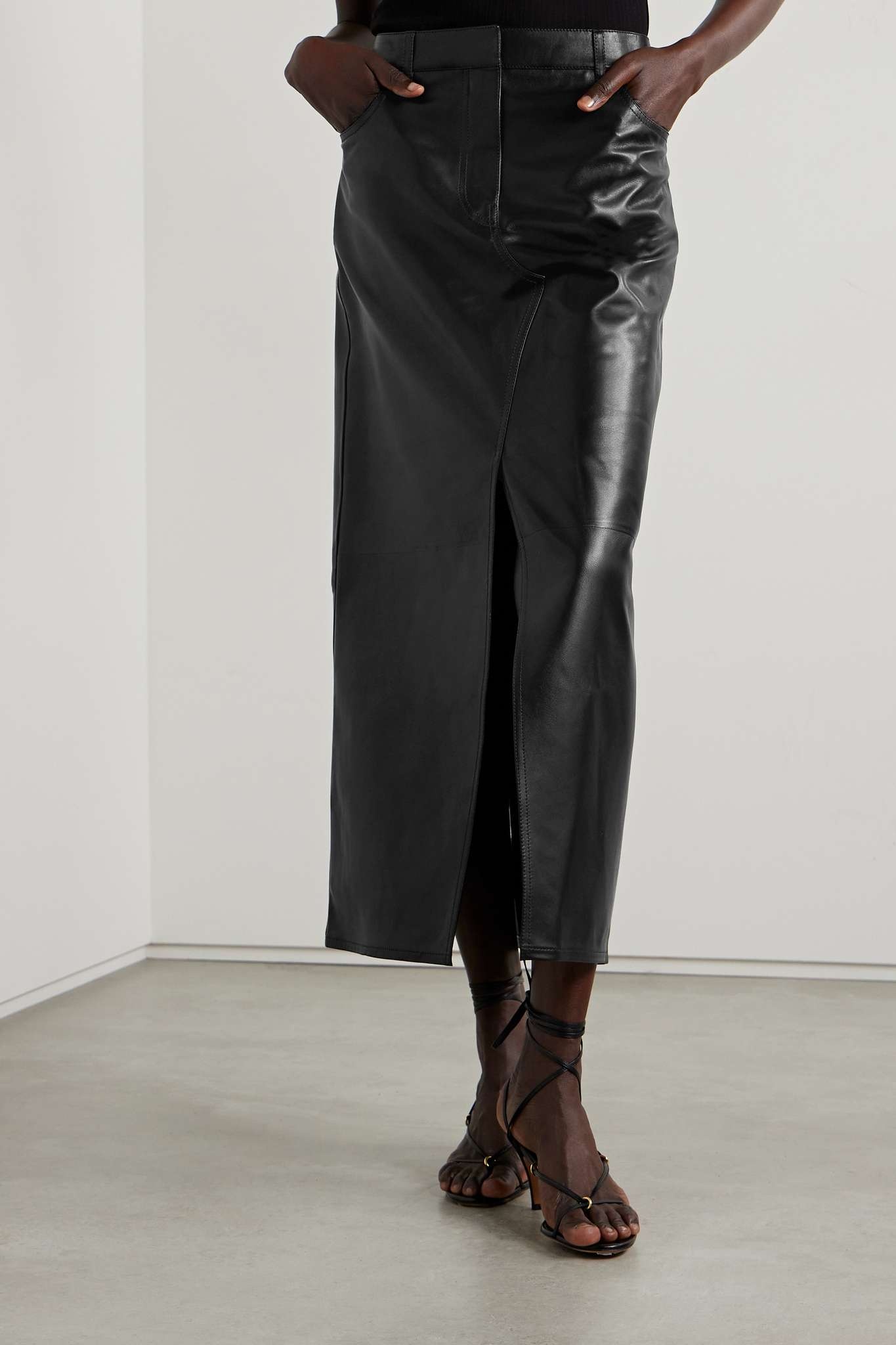 Leather maxi skirt - 3