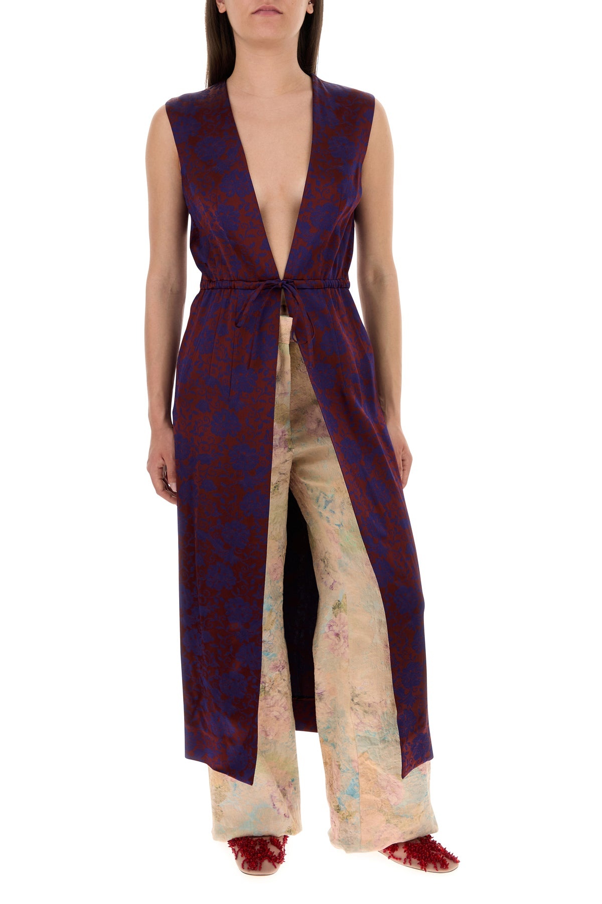 Embroidered viscose blend Romina vest - 6