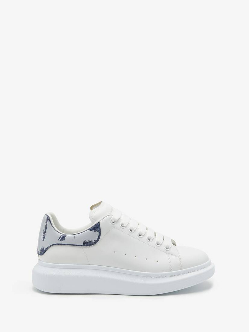 Men's Oversized Sneaker in White/indigo - 1