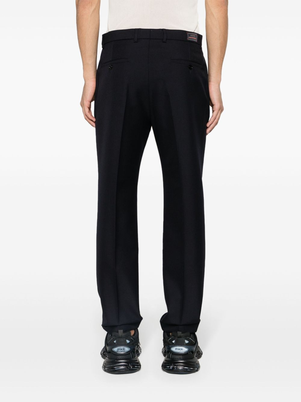 straight-leg wool trousers - 4