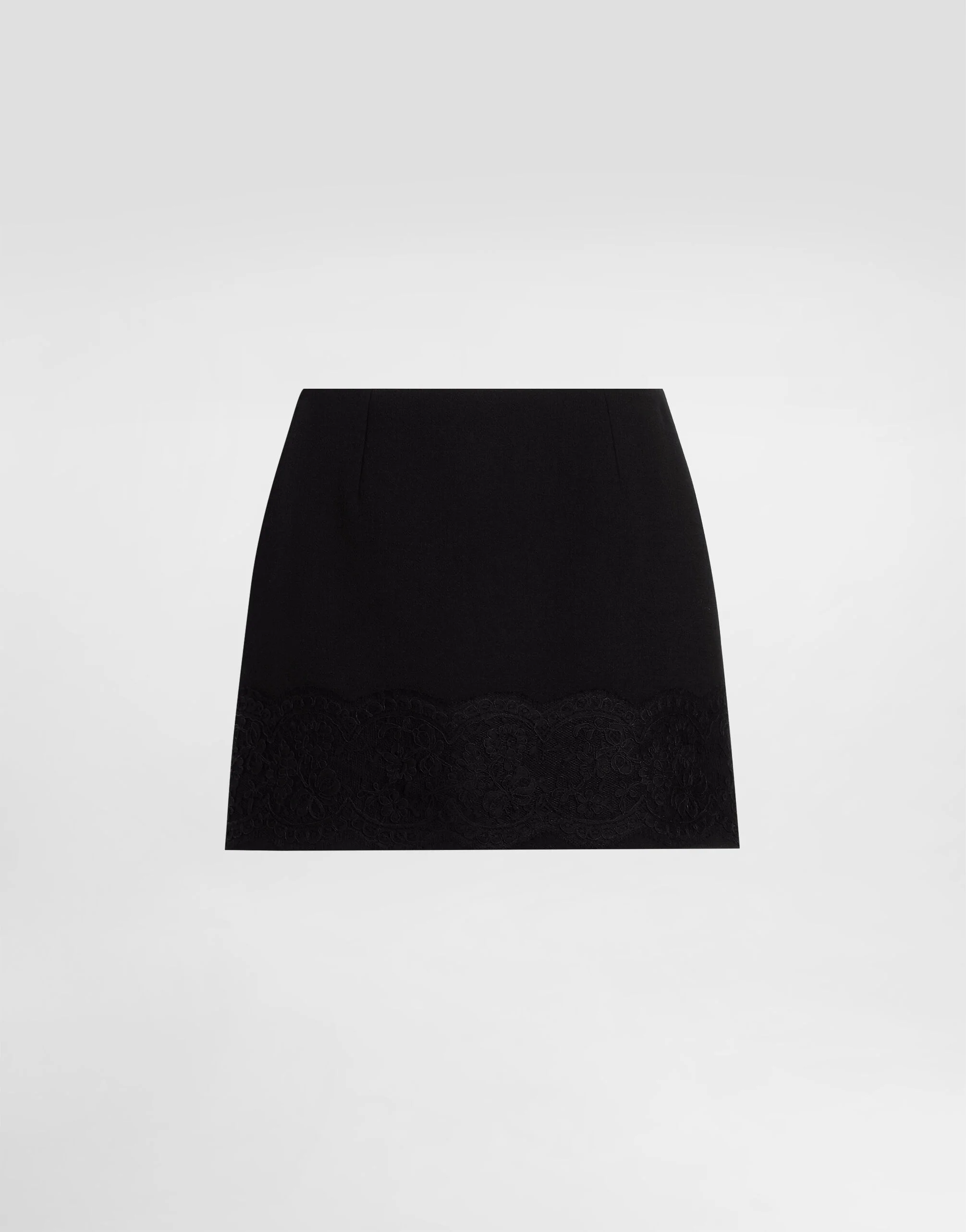 Wool crepe miniskirt - 1