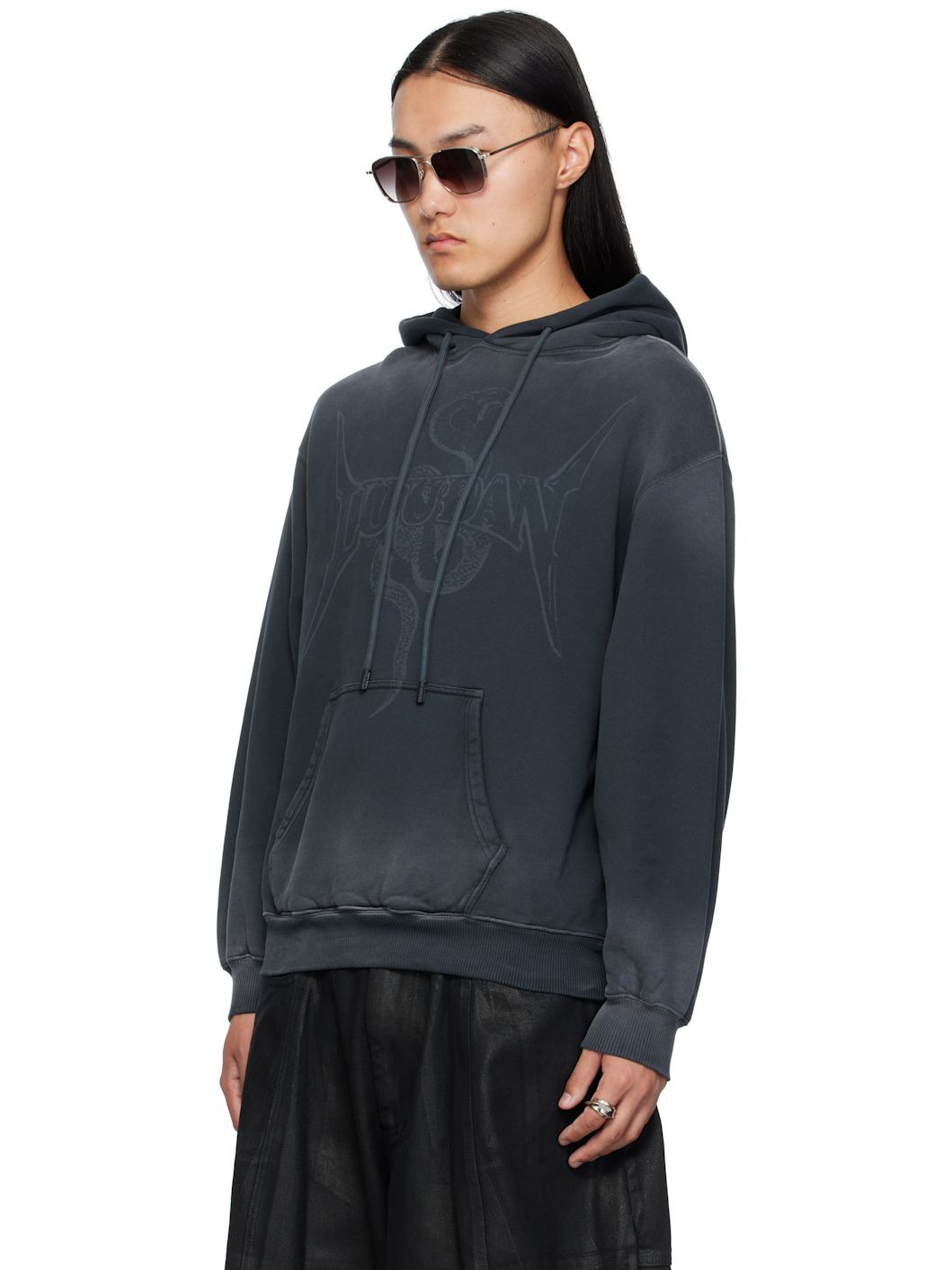 Gray Slouch Hoodie - 4