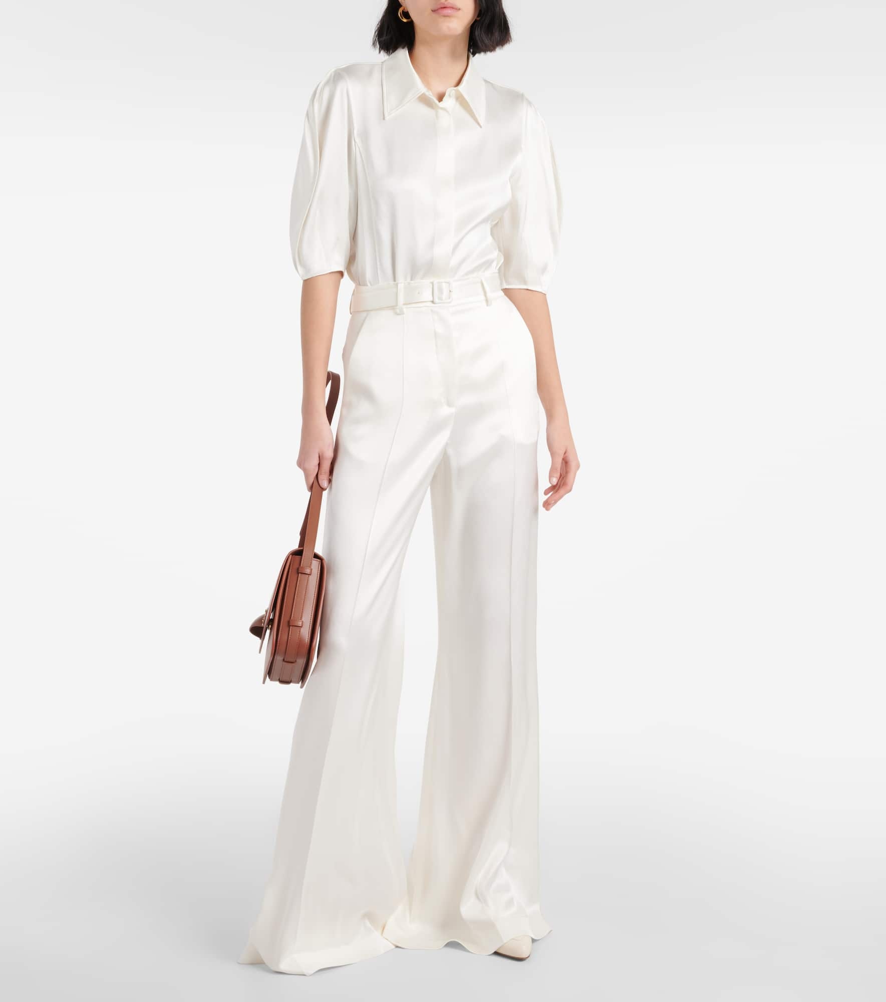 Mabon high-rise silk wide-leg pants - 2