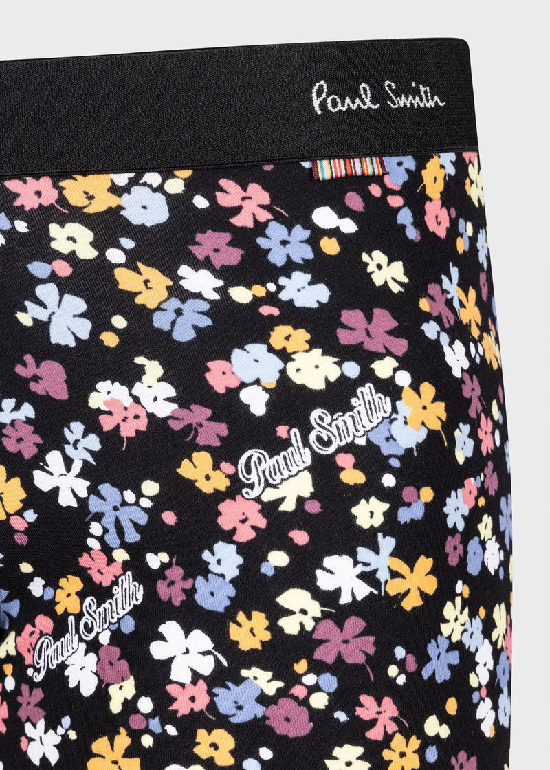 Black 'Logo Floral' Boxer Briefs 3