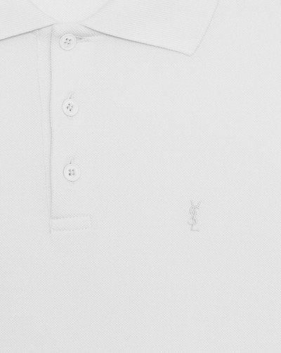 SAINT LAURENT monogram polo shirt in cotton piqué outlook