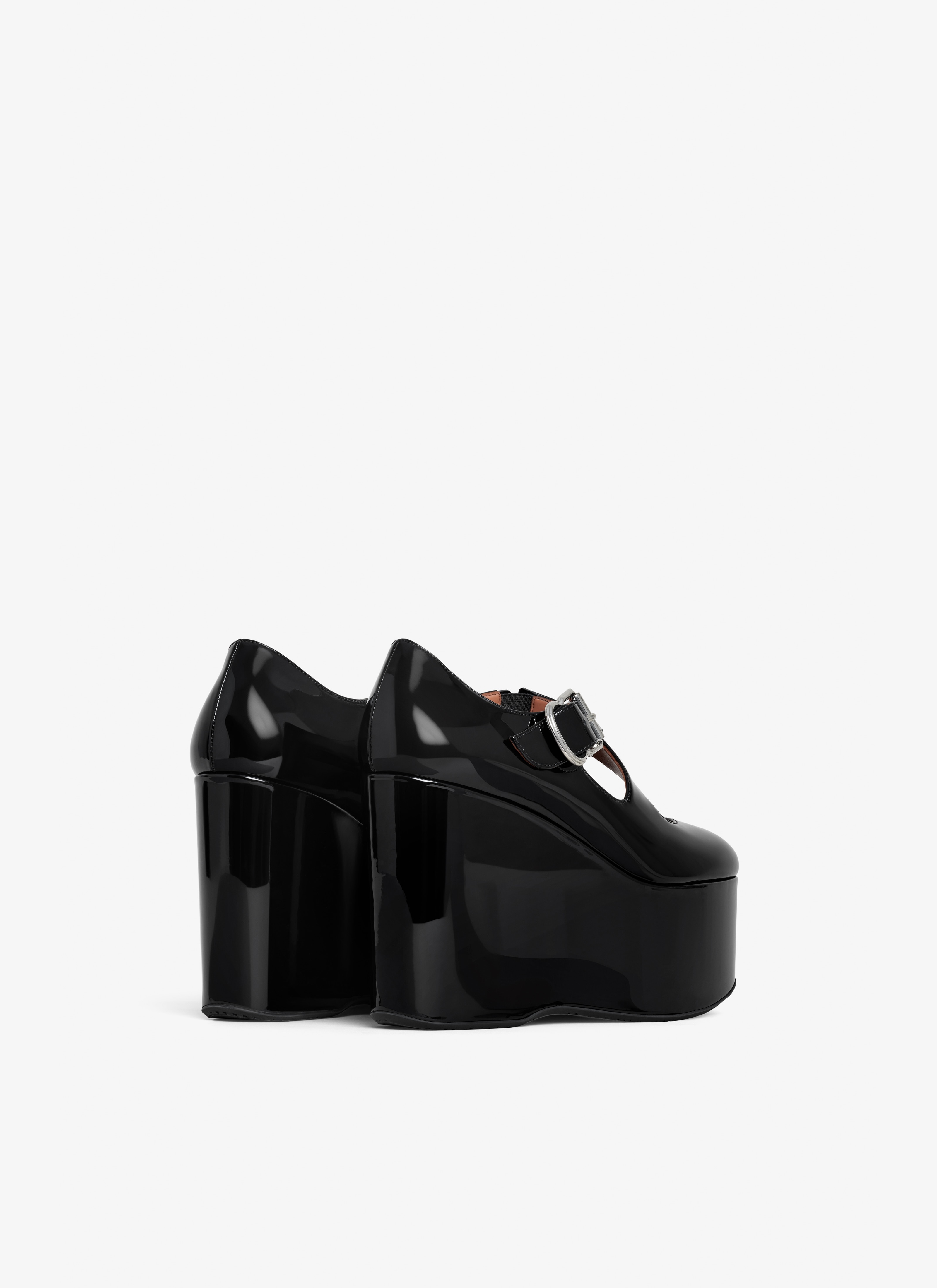 CRISS CROSS WEDGES IN PATENT CALFSKIN - 2