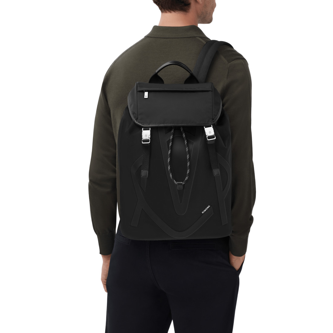 Signature - Nylon Flap Backpack Large - 4
