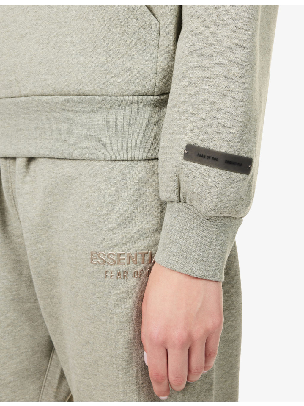 Embossed-Branding Relaxed-Fit Cotton-Blend Hoody - 5
