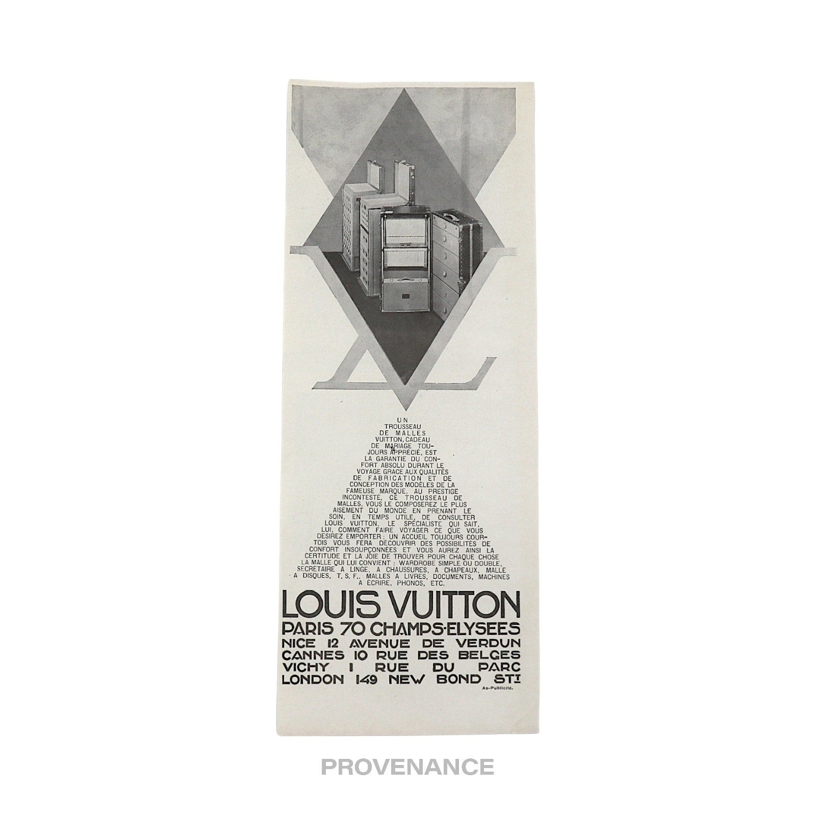 Louis Vuitton Antique Vintage Newsprint Ad - LV WARDROBES - 4