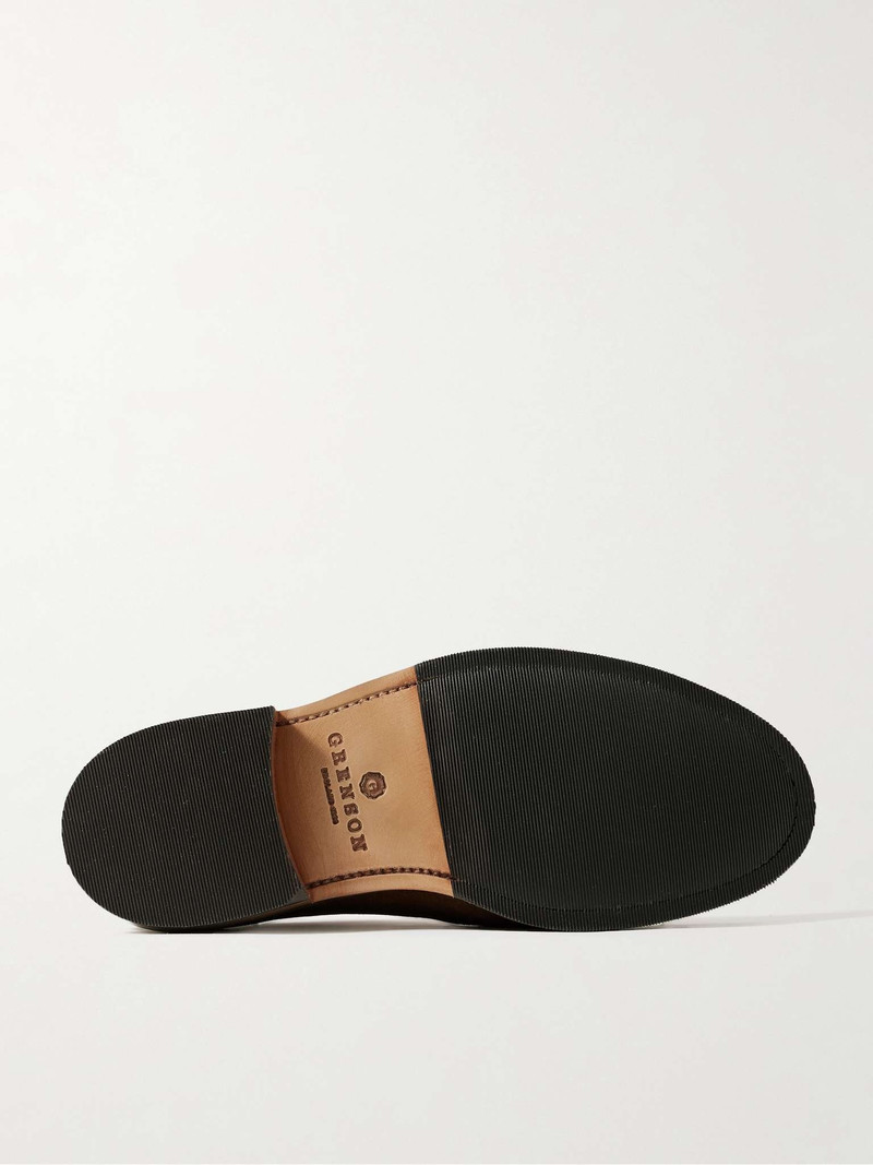 Grenson Camden Leather-Trimmed Suede Derby Shoes outlook