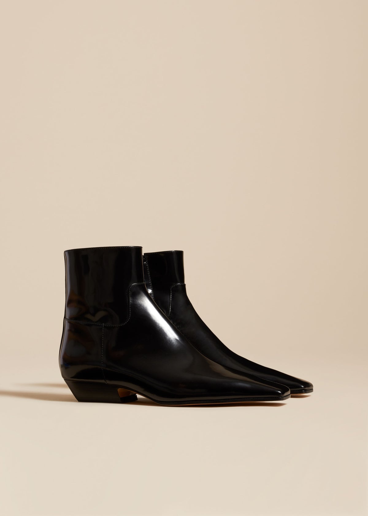 The Marfa Ankle Boot in Black Brushed Leather - 2
