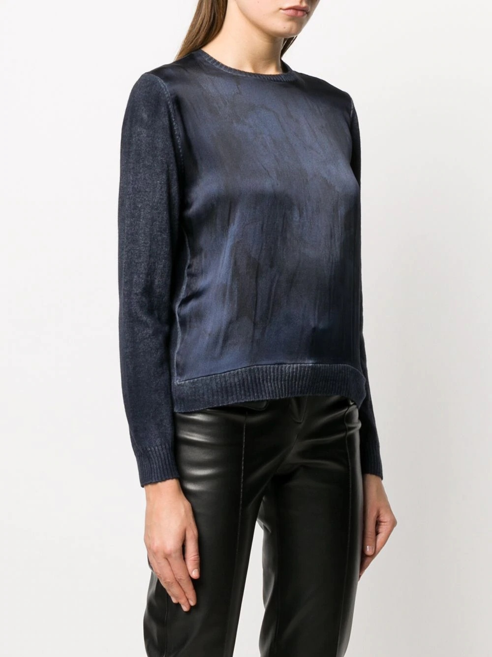 panelled silk cashmere jumper - 3