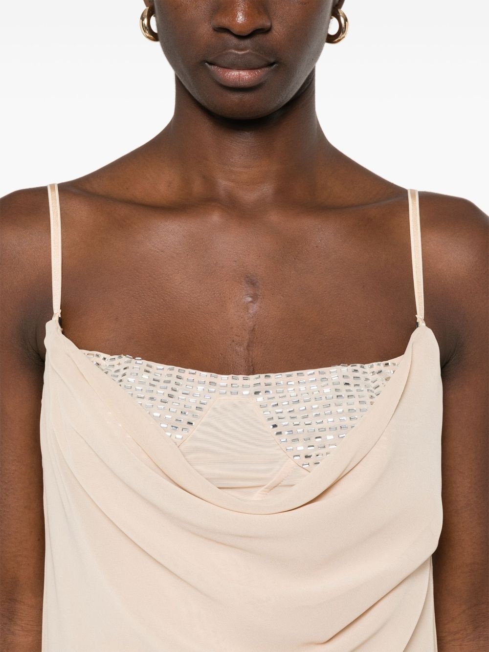 draped midi dress - 5