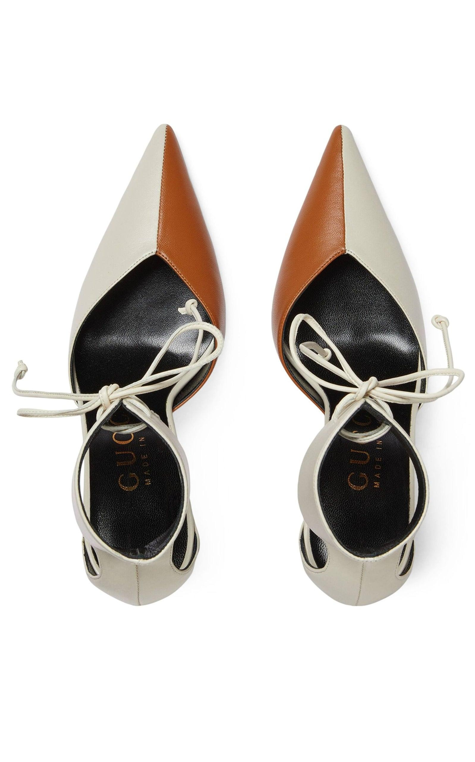 Priscilla Glossed-Leather Pumps Bi-color - 4