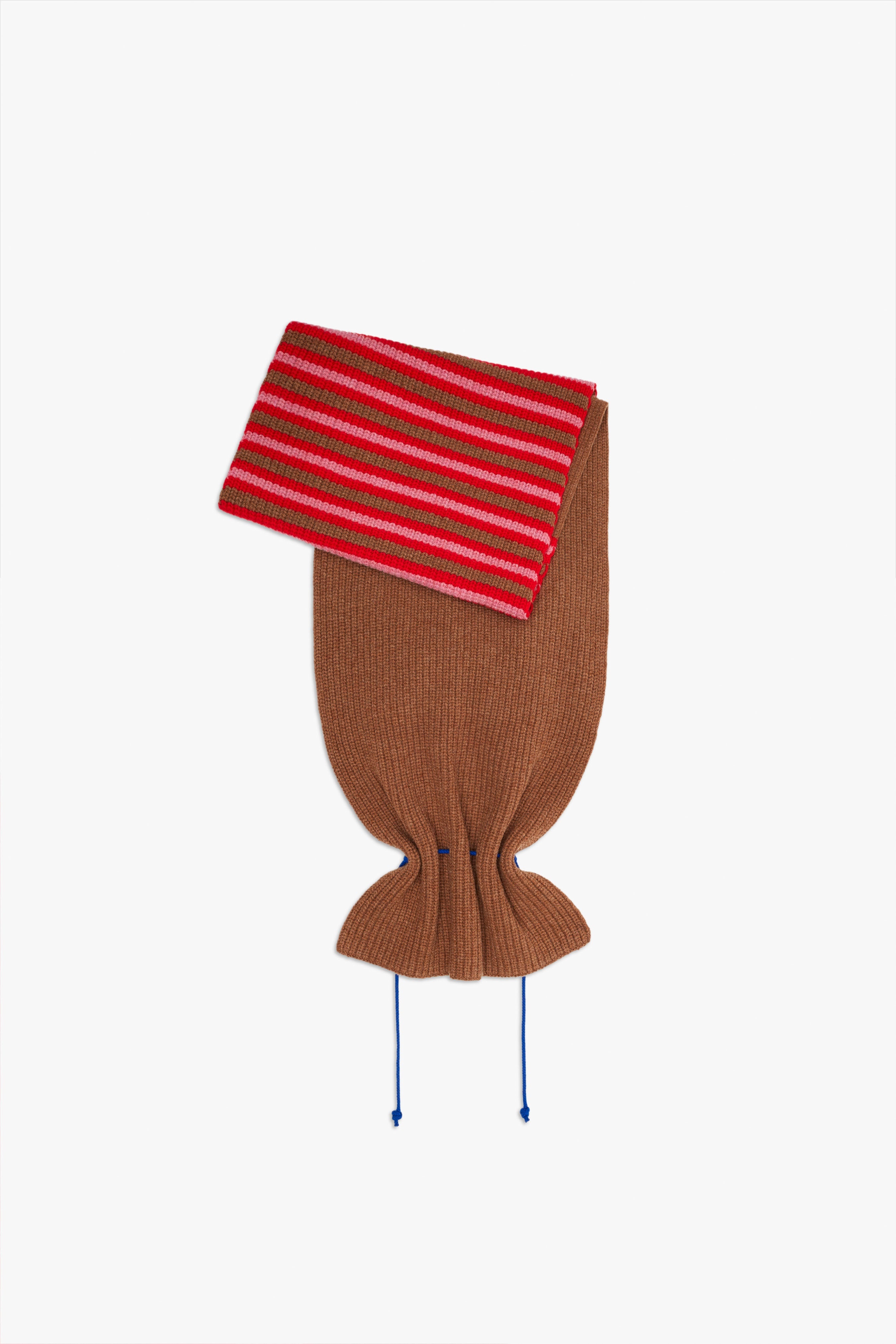 Cord Tie Scarf in Camel Multi - 5