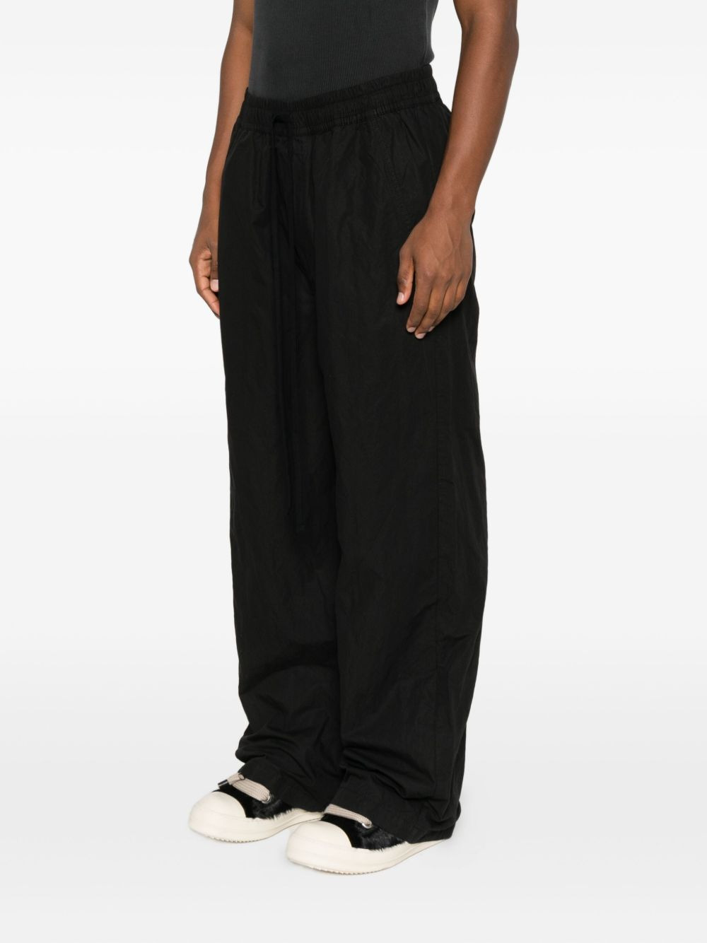 elastic-waist straight-leg trousers - 3