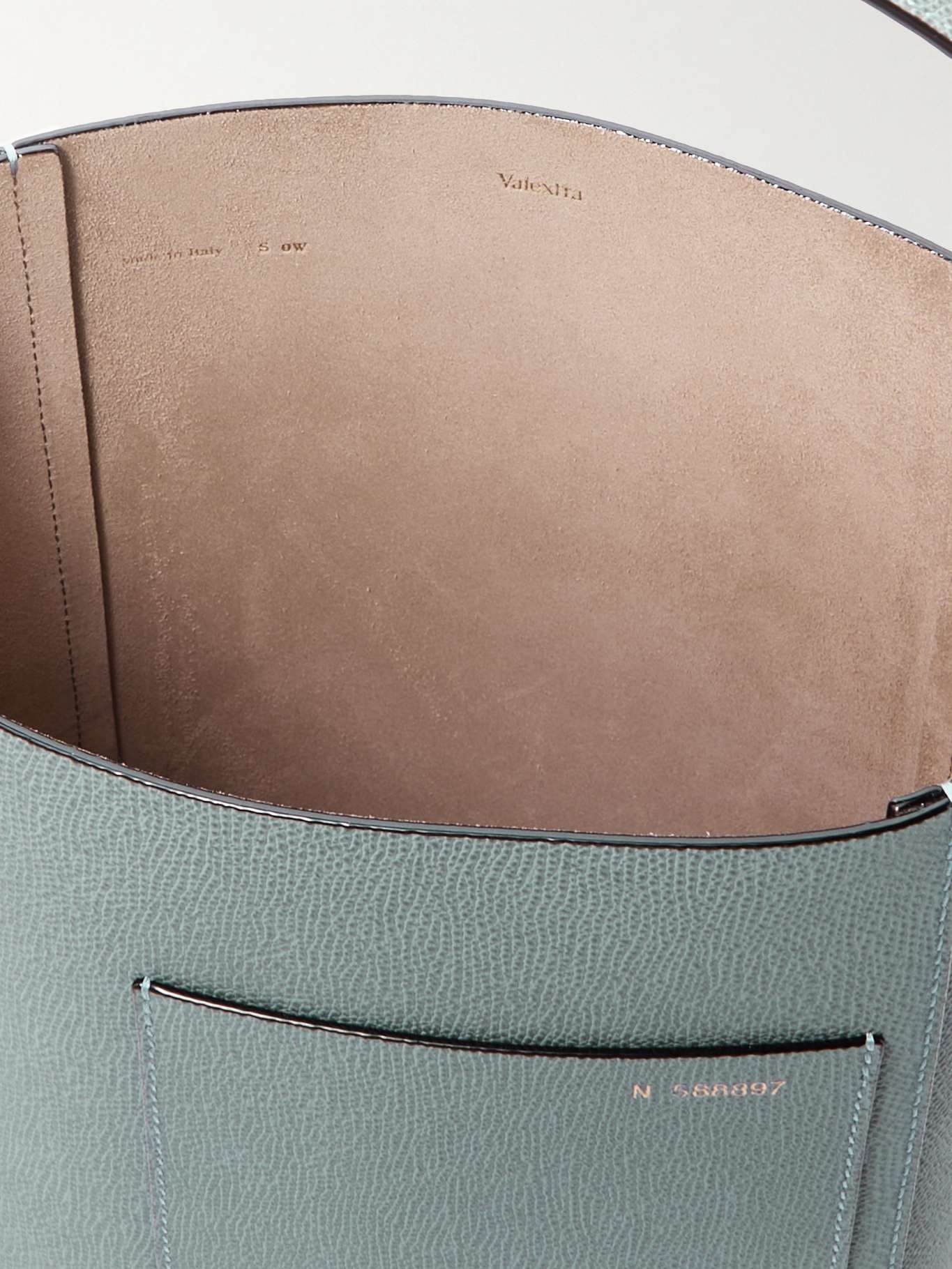 Small textured-leather bucket bag - 5