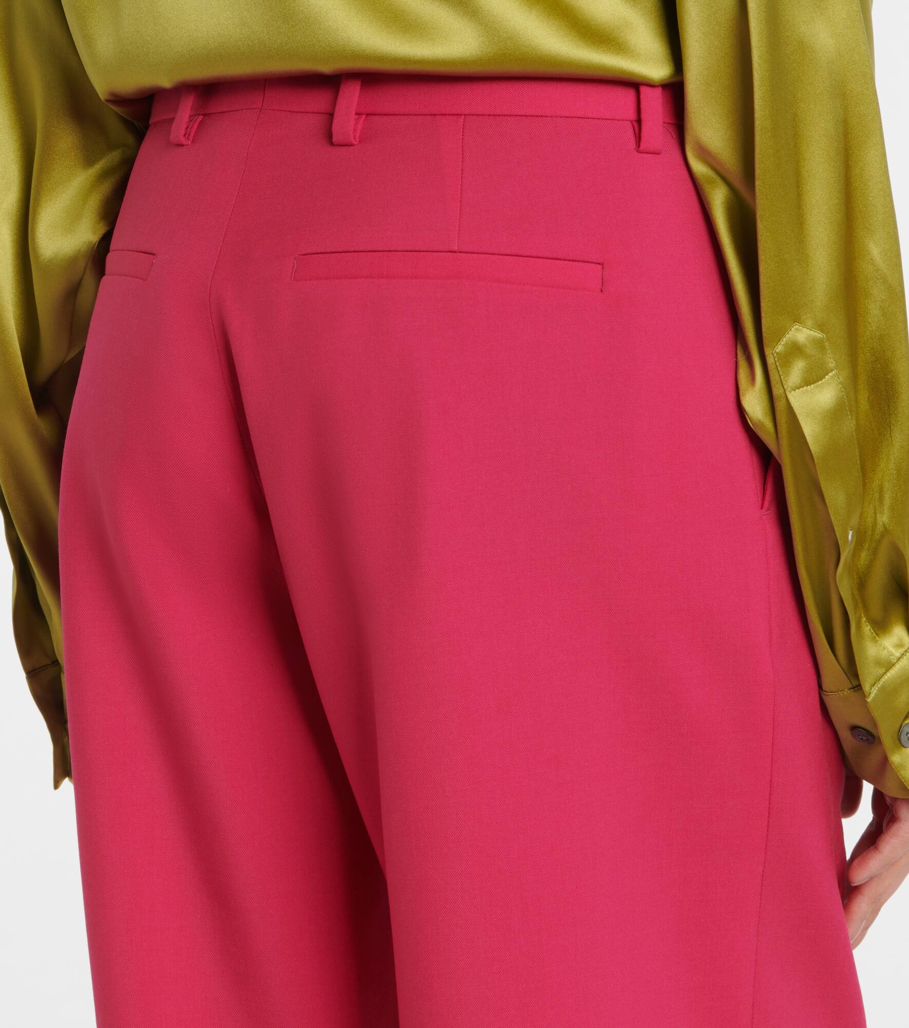 Wool and mohair twill straight pants - 6