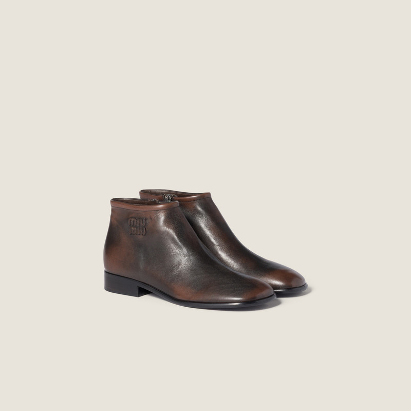 Fumé leather booties 1