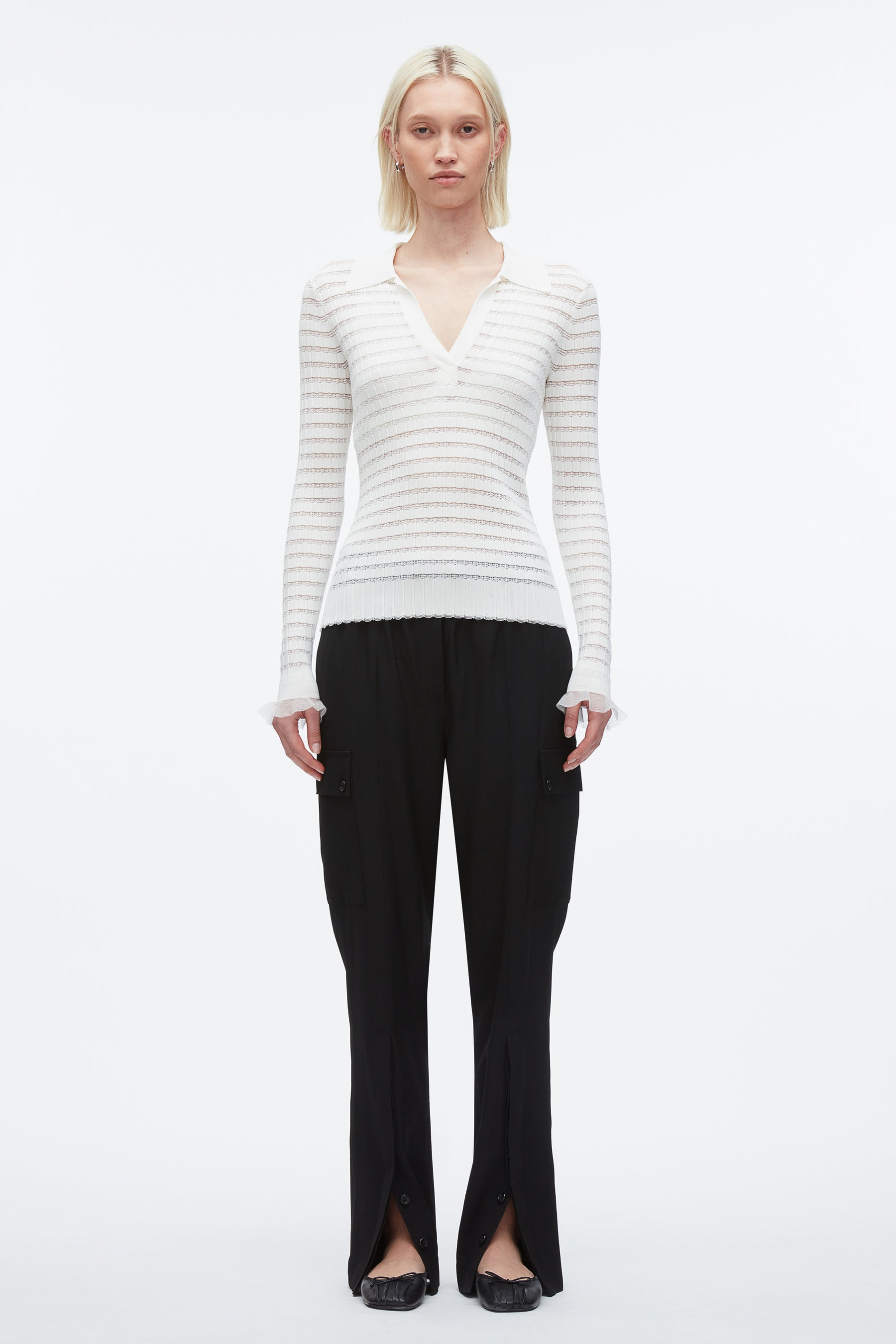 Shadow Stripe Pullover Polo - 2