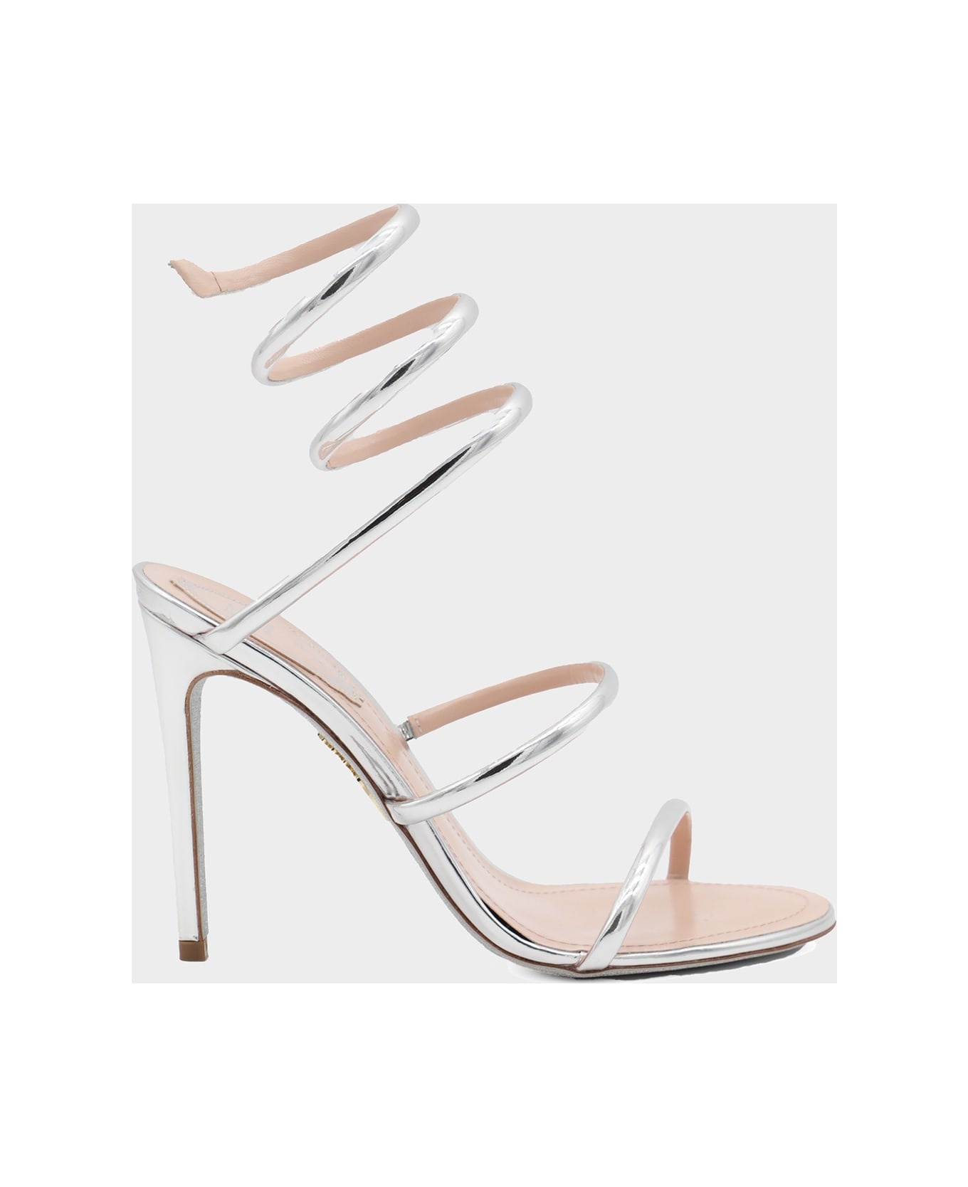 Silver Leather Sandals - 2