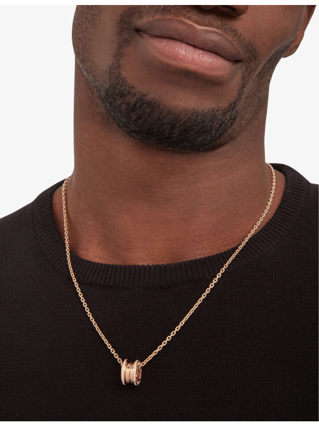 B.zero1 18ct rose-gold and 0.38ct brilliant-cut diamond pendant necklace - 4