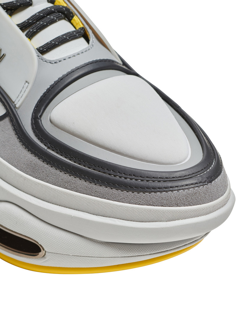 B-Bold low-top trainers in leather and suede 8