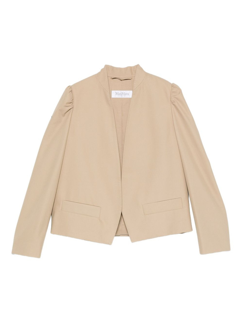 PHEBE puff-sleeve open-front jacket 1