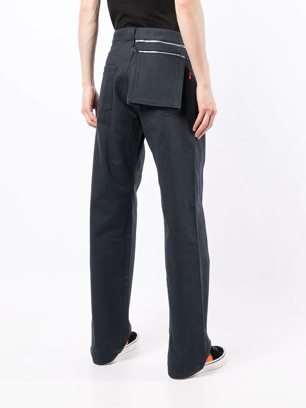 patch-pocket straight-leg jeans - 4