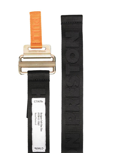 Heron Preston embossed logo belt outlook