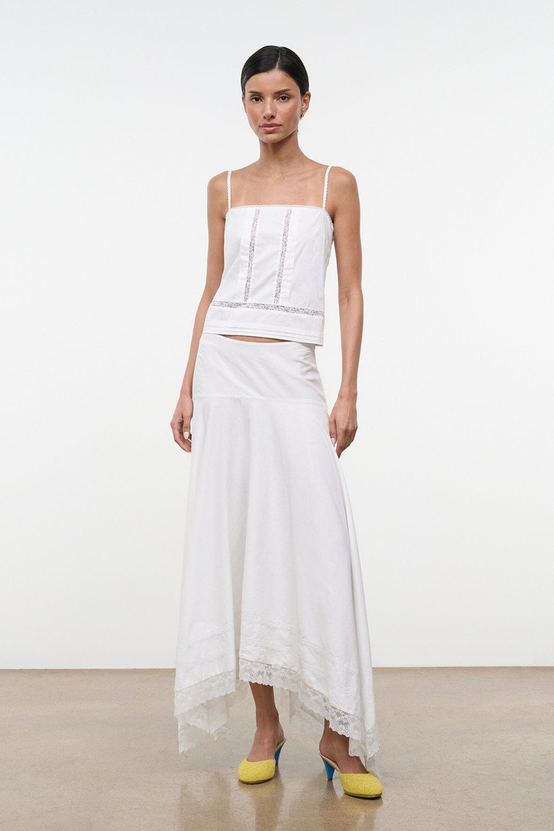 STAUD AINSLEY SKIRT IVORY 1