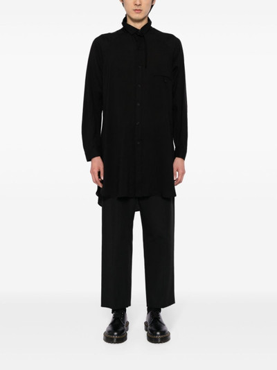 Yohji Yamamoto high-neck long-length shirt outlook