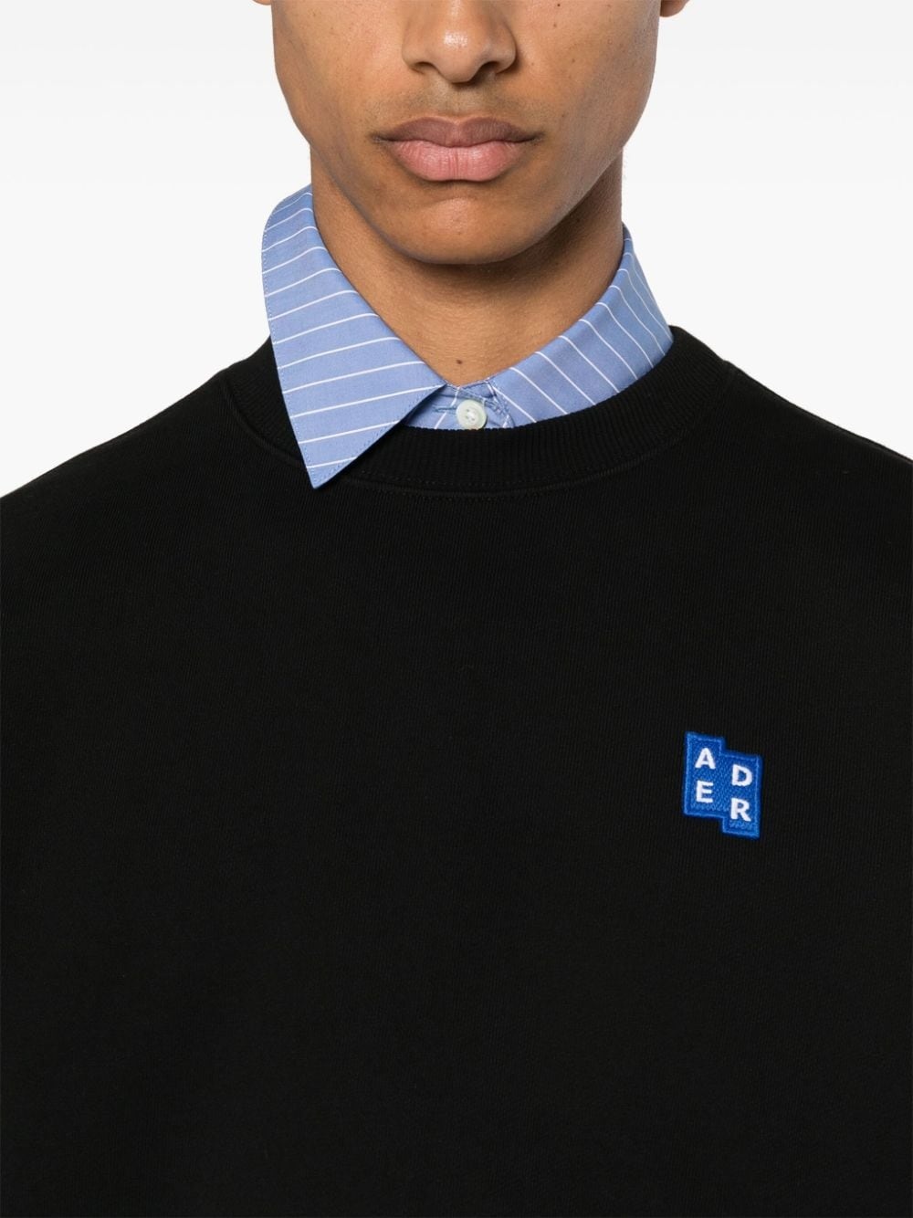 logo-patch cotton sweatshirt - 6